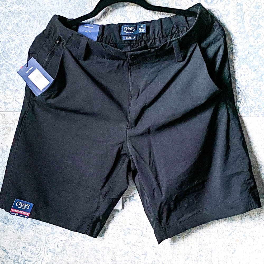NWT Chaps stretch Shorts Black Size 30